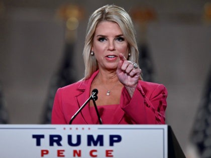 Former Florida Attorney General Pam Bondi speaks during the second day of the Republican c