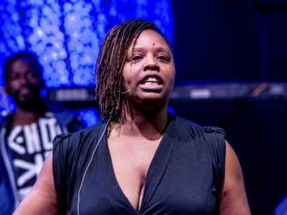 Patrisse Cullors speaks on board the Norwegian Escape during day 3 of the Summit at Sea cr