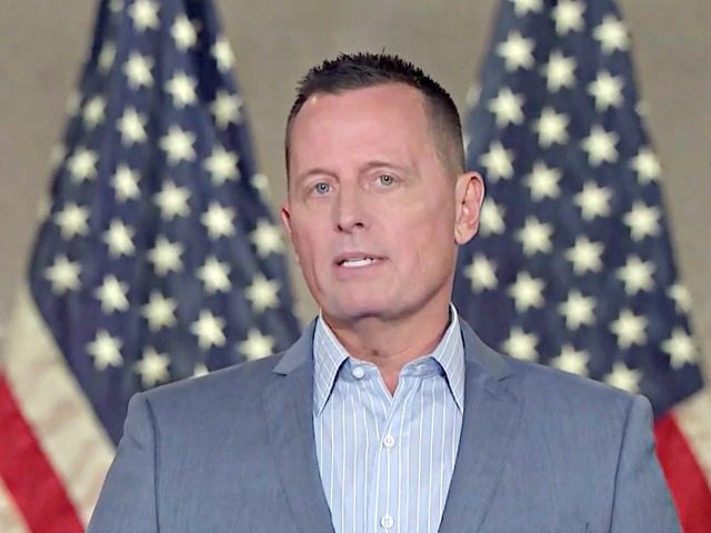 CHARLOTTE, NC - AUGUST 26: (EDITORIAL USE ONLY) In this screenshot from the RNC’s livestream of the 2020 Republican National Convention, Former Acting Director of National Intelligence and current Republican National Committee senior advisor Richard Grenell addresses the virtual convention on August 26, 2020. The convention is being held virtually …