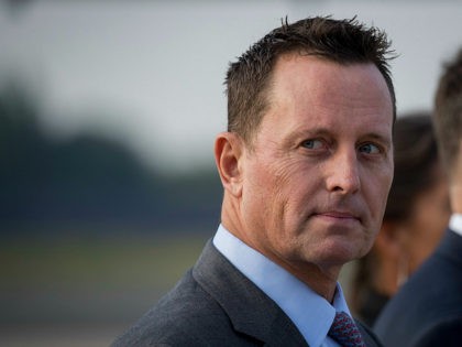US ambassador to Germany Richard Grenell awaits the arrival of US Secretary of State Mike