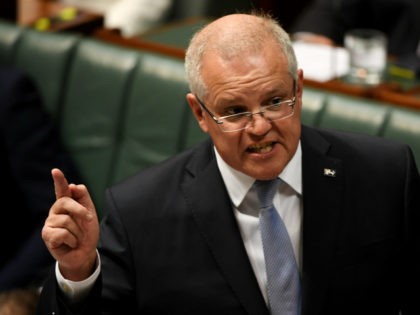Prime Minister Scott Morrison during Question Time in the House of Representatives on September 16, 2019 in Canberra, Australia. Gladys Liu is under scrutiny over her association with bodies linked to the Chinese government. Liu confirmed on Wednesday that she was an honorary member of the Guangdong provincial chapter of …