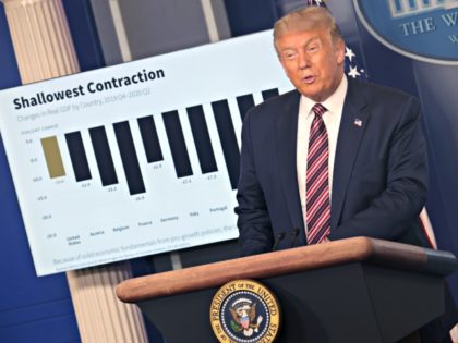 WASHINGTON, DC - AUGUST 12: U.S. President Donald Trump speaks during a briefing at the Wh