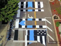back the blue mural