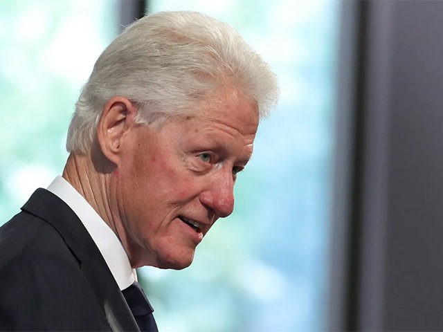 Former President Bill Clinton speaks during the funeral service for the late Rep. John Lew