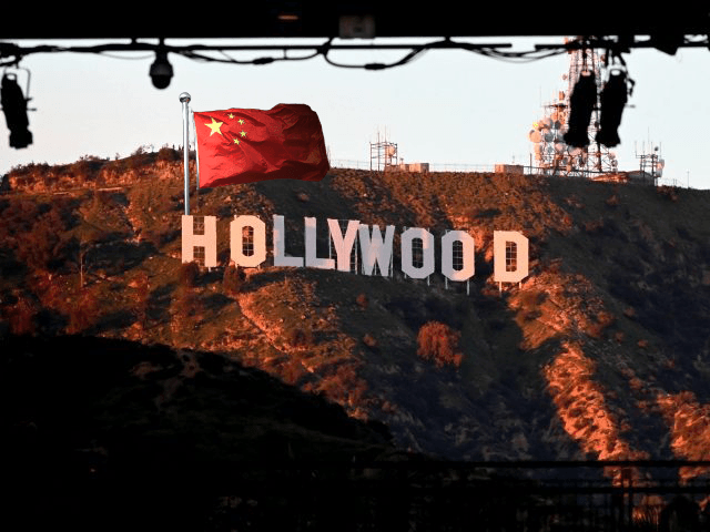 The Hollywood sign is seen from Hollywood Boulevard, on the site of the upcoming Academy A