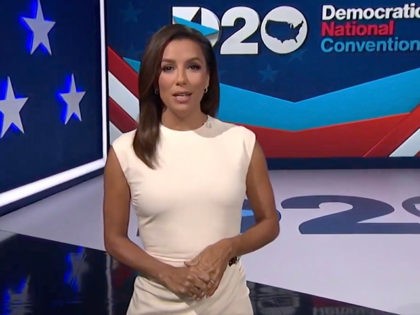 MILWAUKEE, WI - AUGUST 17: In this screenshot from the DNCC’s livestream of the 2020 Democratic National Convention, actress and activist Eva Longoria addresses the virtual convention on August 17, 2020. The convention, which was once expected to draw 50,000 people to Milwaukee, Wisconsin, is now taking place virtually due …