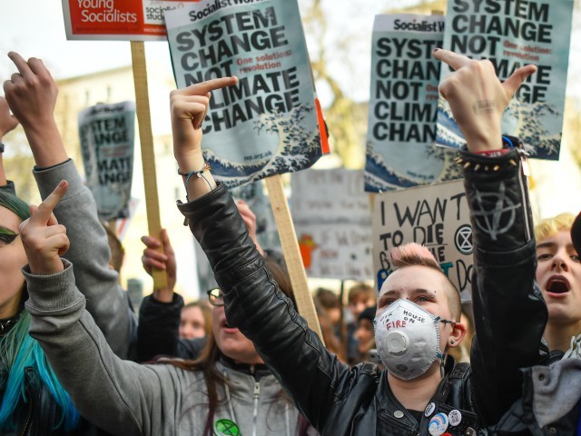 LONDON, ENGLAND - FEBRUARY 14: Students take part in a climate strike demo on February 14, 2020 in London, England. The school strike for climate is an international event movement of school students who take time off from class on Fridays to participate in demonstrations demanding political leaders take action on climate change. (Photo by Peter Summers/Getty Images)
