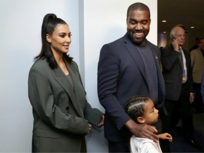 Kanye West answer media questions after the 11am service at Lakewood Church Sunday, Novemb