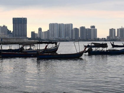 Fishing boats sit idle at the seafront in Penang on May 21, 2020, as Malaysia relaxes its partial lockdown that was set up to contain the spread of the COVID-19 coronavirus. (Photo by GOH CHAI HIN / AFP) (Photo by GOH CHAI HIN/AFP via Getty Images)
