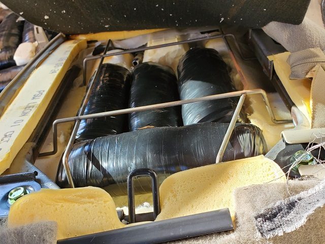 Meth found in rear seat of Nissan SUV at California immigration checkpoint. (Photo: U.S. B