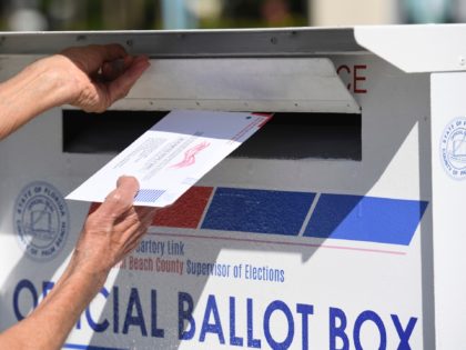 PALM BEACH, FL - AUGUST 18: Vote by mail-in ballot at the Supervisor of Elections office o