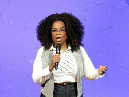 DALLAS, TX - FEBRUARY 15: Oprah Winfrey speaks during Oprah's 2020 Vision: Your Life in Focus Tour presented by WW (Weight Watchers Reimagined) at American Airlines Center on February 15, 2020 in Dallas, Texas. (Photo by Omar Vega/Getty Images)
