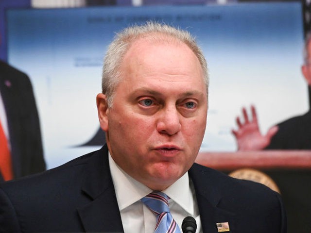 WASHINGTON, DC - JULY 31: Ranking member of the House Select Subcommittee on the Coronavirus Crisis House Minority Whip Steve Scalise (R-LA) speaks during a hearing on July 31, 2020 in Washington, DC. Trump administration officials are set to defend the federal government's response to the coronavirus crisis at the …