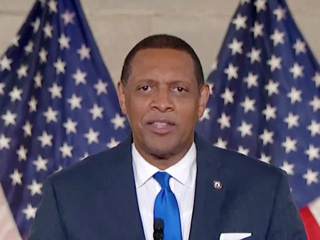 CHARLOTTE, NC - AUGUST 24: (EDITORIAL USE ONLY) In this screenshot from the RNC’s livestream of the 2020 Republican National Convention, U.S. Rep. Vernon Jones (D-GA) addresses the virtual convention on August 24, 2020. The convention is being held virtually due to the coronavirus pandemic but will include speeches from …