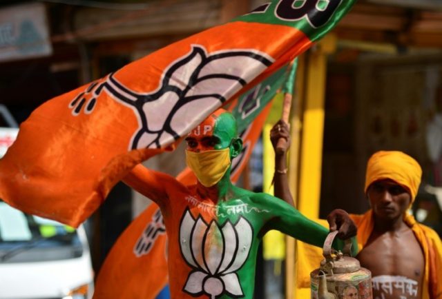 Modi's Hindu nationalist supporters hail him as a visionary © AFP SANJAY KANOJIA