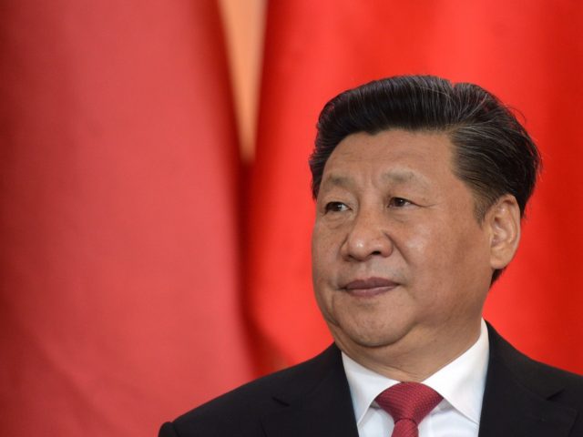 Chinese President Xi Jinping listens to a speech of the Czech President after signing a bilateral treaty of strategic partnership on March 29, 2016, in Prague. Chinese President Xi Jinping signed a landmark strategic partnership with his Czech counterpart in Prague amid a fresh wave of protests in the Czech …
