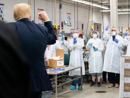 President Donald J. Trump participates in a tour of testing swab production facilities Friday, June 5, 2020, at Puritan Medical Products in Guilford, Maine. (Official White House Photo by Joyce N. Boghosian)