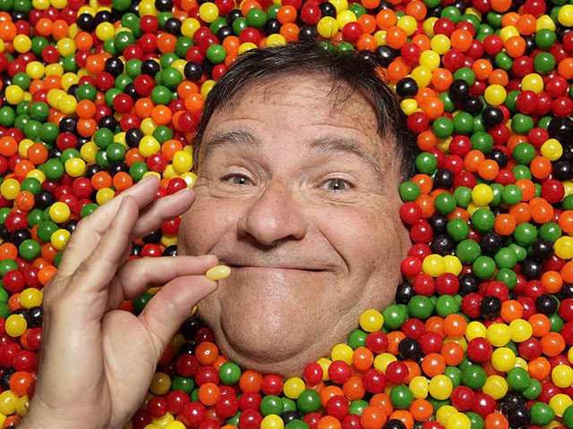 In this Oct. 12, 2011 photo, David Klein, a man who invented the Jelly Belly, poses for ph