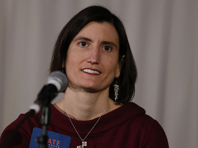 In this photo from Feb. 18, 2020, Kate Schroder, democratic candidate for Ohio's first congressional district, speaks during a question and answer session held by the Bold New Democracy Work Group, in Cincinnati. Some years, Democrats have struggled to field a viable candidate in Ohio's 1st U.S. House district. This …