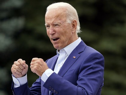 Democratic presidential candidate former Vice President Joe Biden speaks during a campaign event on manufacturing and buying American-made products at UAW Region 1 headquarters in Warren, Mich., Wednesday, Sept. 9, 2020. (AP Photo/Patrick Semansky)