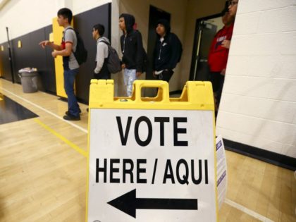 In this March 5, 2020, photo students line up to participate in budget participation elect