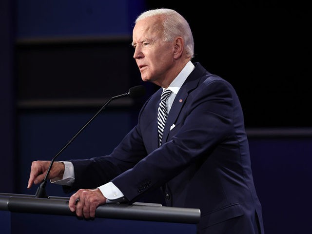 CLEVELAND, OHIO - SEPTEMBER 29: Democratic presidential nominee Joe Biden participates in