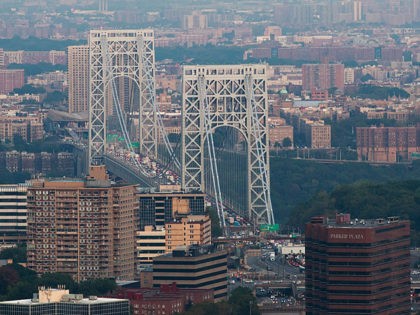 NEW YORK, NY - SEPTEMBER 8: An aerial of the George Washington Bridge, September 8, 2016 i