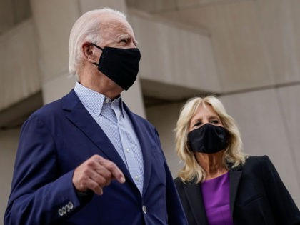 WILMINGTON, DE - SEPTEMBER 14: Democratic presidential nominee Joe Biden and wife Dr. Jill