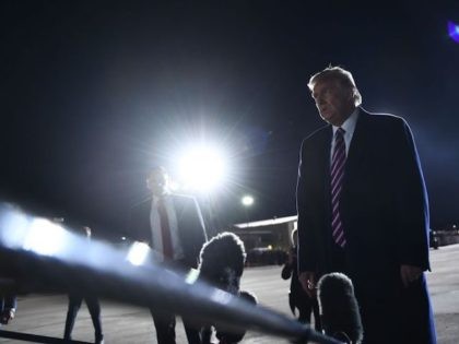 US President Donald Trump reacts to the news of the death of US Supreme Court Justice Ruth