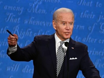 Democratic Presidential candidate and former US Vice President Joe Biden speaks during the