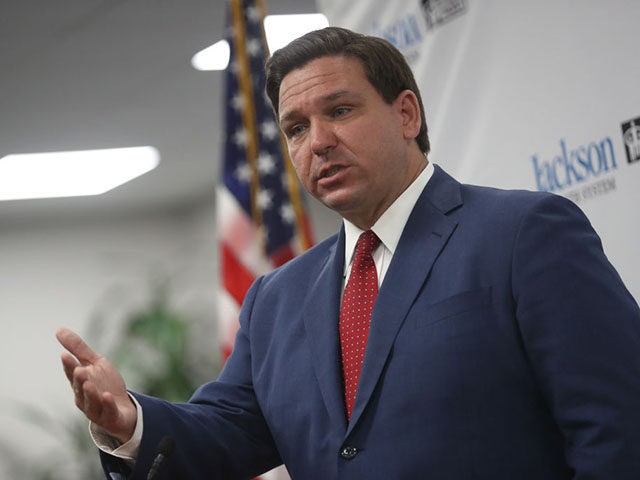MIAMI, FLORIDA - JULY 13: Florida Gov. Ron DeSantis speaks at a new conference on the surg