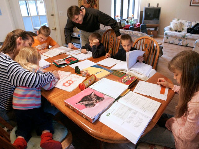 Uwe Romeike and his wife Hannelore work with their children Daniel (13 yrs.), Lydia (10 yrs.), Josua (9 yrs.), Christian (7 yrs.) and Damaris (3 yrs.) at their home Friday, March 13, 2009 in Morristown, Tenn. The couple have moved into a modest duplex home while they seek political asylum …