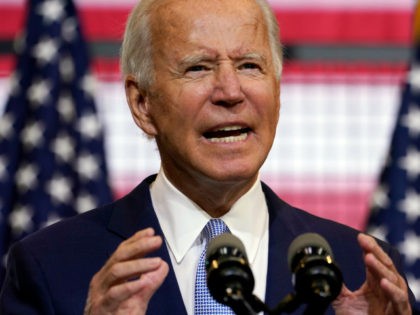 Democratic presidential candidate former Vice President Joe Biden speaks at a campaign event at Mill 19 in Pittsburgh, Pa., Monday, Aug. 31, 2020. (AP Photo/Carolyn Kaster)