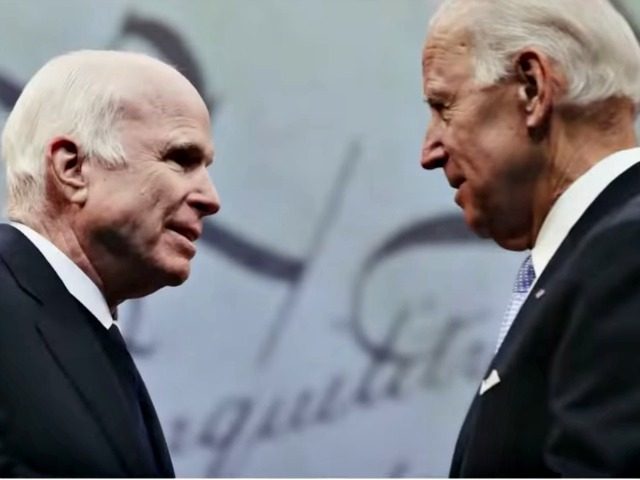 John McCain and Joe Biden