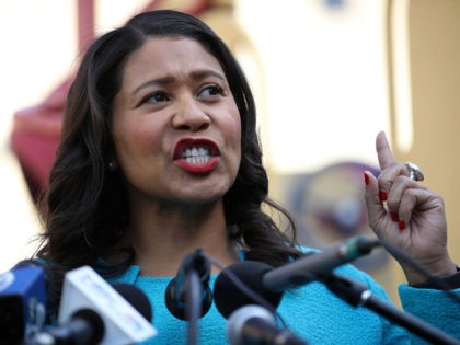 SAN FRANCISCO, CALIFORNIA - NOVEMBER 21: San Francisco mayor London Breed speaks during a press conference at Hamilton Families on November 21, 2019 in San Francisco, California. YouTube CEO Susan Wojcicki and her husband Dennis Troper joined Breed and Google.org representatives to announce that they would be donating a combined …