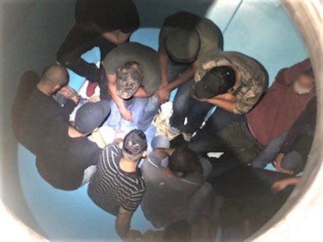Laredo Sector Border Patrol agents find 13 migrants locked in a grain hopper rail car. (Photo; U.S. Border Patrol/Laredo Sector)