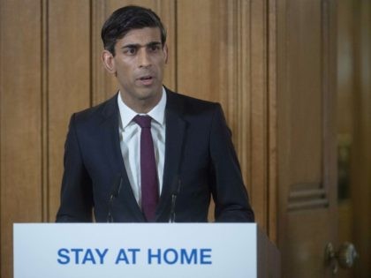 LONDON, ENGLAND - MARCH 20: Chancellor of the Exchequer Rishi Sunak speaks during a daily press conference at 10 Downing Street on March 20, 2020 in London, England. During the press conference, British Prime Minister Boris Johnson told pubs, cafes, bars, restaurants and gyms to close, whilst Chancellor Rishi Sunak …