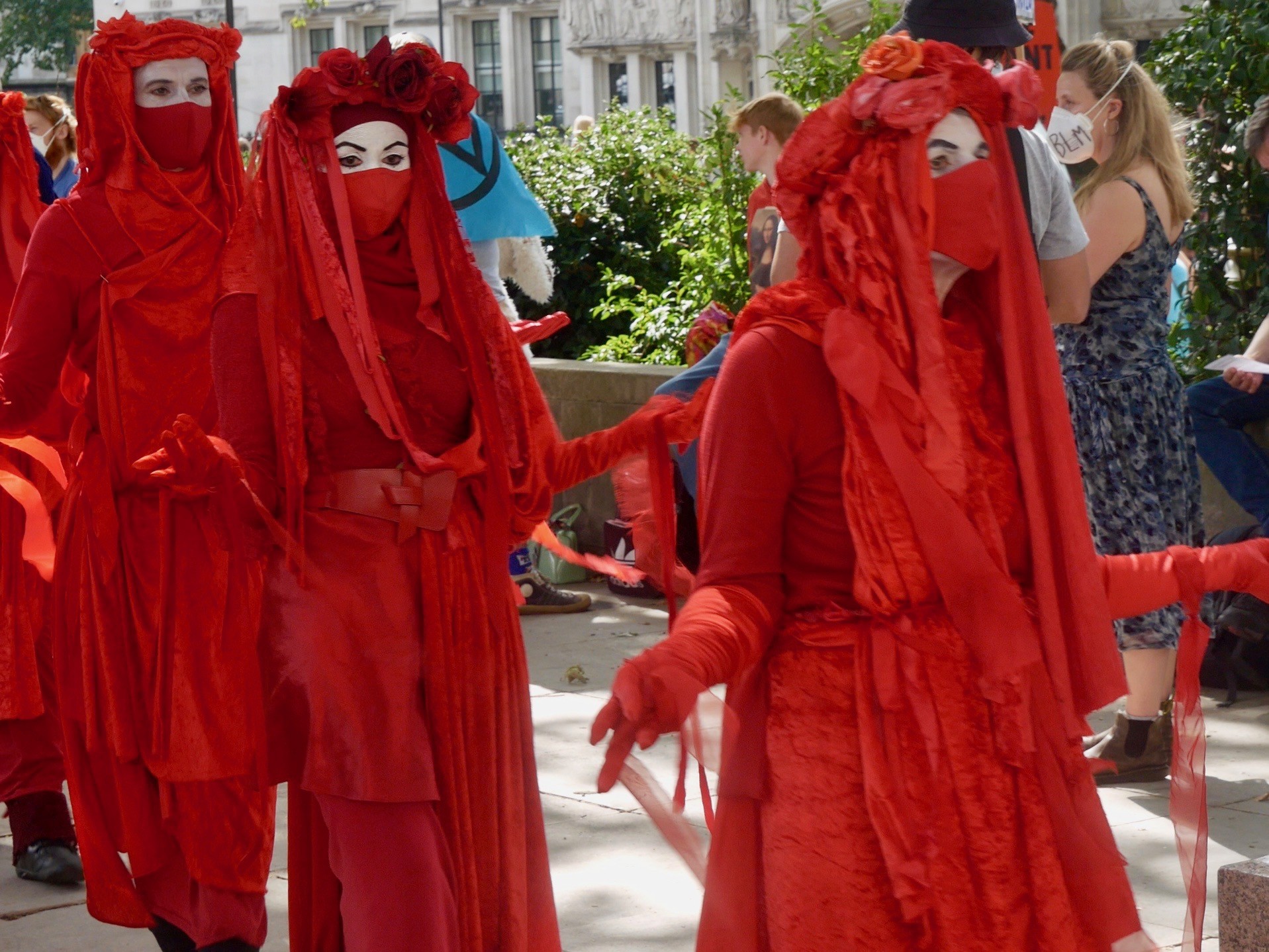 Members of the Red Rebellion Brigade march in Parliament Square, London on September 1st, 2020. Kurt Zindulka, Breitbart News