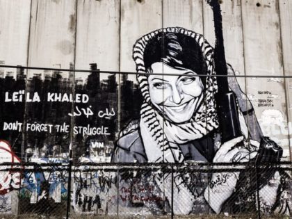 Terrorist Leila Khaled graffiti