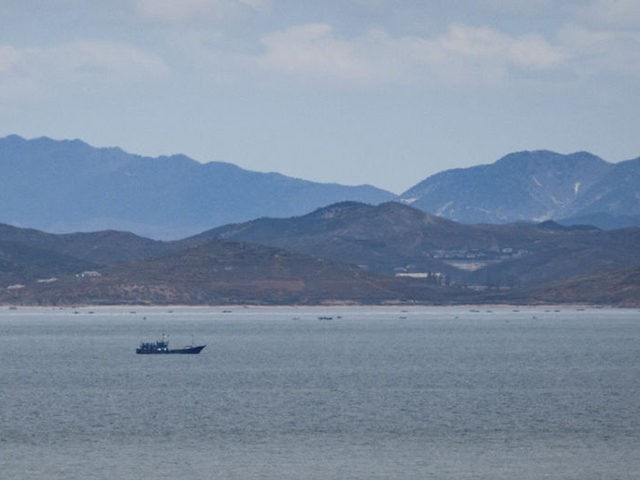 This photo taken on April 24, 2018 shows a general view of unidentified fishing boats befo