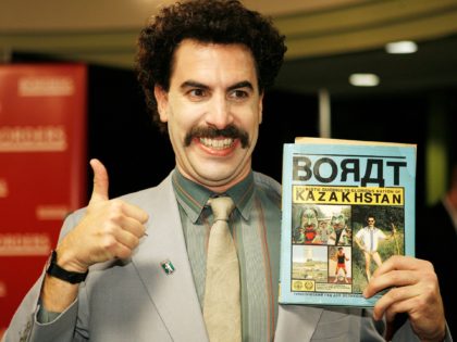 LOS ANGELS - NOVEMBER 7: Borat Sagdiyev, played by actor Saha Baron Cohen, attends a book signing for his new book "BORAT: Touristic Guidings to Minor Nation of U.S. and A. and Touristic Guidings to Glorious Nation of Kazakhstan" at Borders on November 7, 2007 in Los Angeles, California. (Photo …