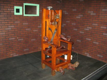 "Old Sparky", the decommissioned electric chair in which 361 prisoners were executed between 1924 and 1964, is pictured 05 November 2007 at the Texas Prison Museum in Huntsville, Texas. From the chaplain who shares the condemned prisoner's final hours to the guard who attaches the needles and the prison director …
