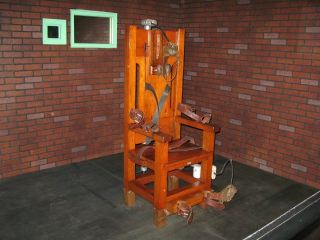 "Old Sparky", the decommissioned electric chair in which 361 prisoners were executed betwe