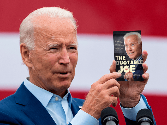 Democratic presidential candidate Joe Biden shows a card he carries which has daily updates on US troop casualties and updated figures of Covid-19 infections and deaths in the US and in Michigan, as he speaks at the United Auto Workers (UAW) Union Headquarters in Warren, Michigan, on September 9, 2020. …