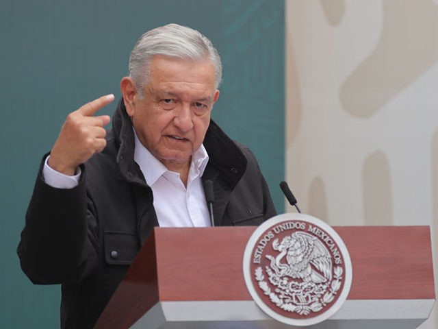 MEXICO CITY, MEXICO - SEPTEMBER 26: President of Mexico Andres Manuel Lopez Obrador speaks during the Ayotzinapa case report at Palacio Nacional on September 26, 2020 in Mexico City, Mexico. On september 26 of 2014, 43 students of Isidro Burgos Rural School of Ayotzinapa disappeared in Iguala city after clashing …