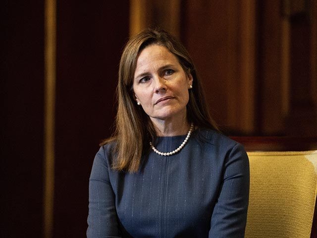 Judge Amy Coney Barrett, President Donald Trumps nominee for the U.S. Supreme Court, meets