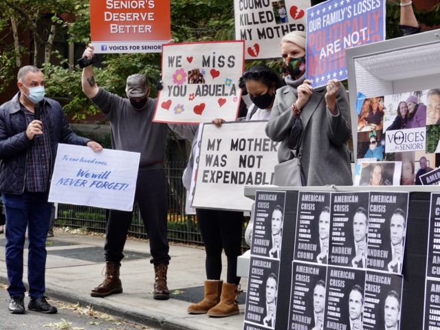 Grieving New York Families Hold ‘Funeral’ for Andrew Cuomo’s Coronavirus Book at Nursing Home