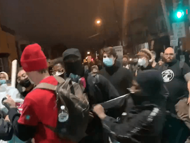 BLM, Antifa fight over leadership of protest march in Philadelphia. (Twitter video screenshot)