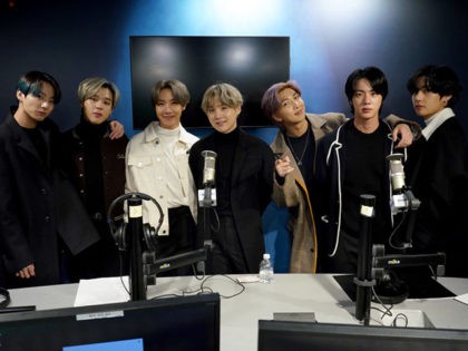NEW YORK, NEW YORK - FEBRUARY 21: K-pop boy band BTS visit the SiriusXM Studios on February 21, 2020 in New York City. (Photo by Cindy Ord/Getty Images for SiriusXM)