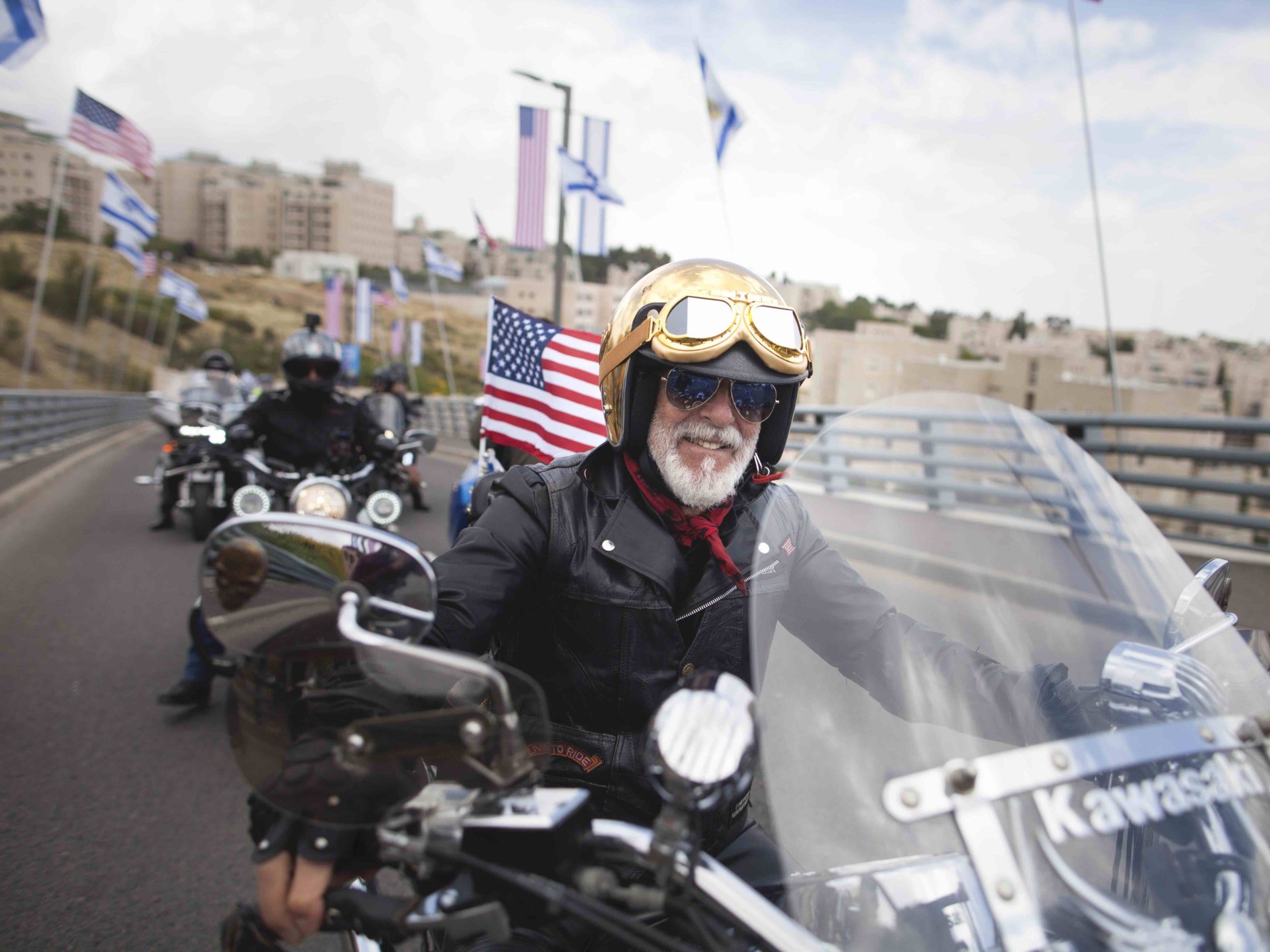 WATCH: Bikers Rally for Trump in Jerusalem Old City